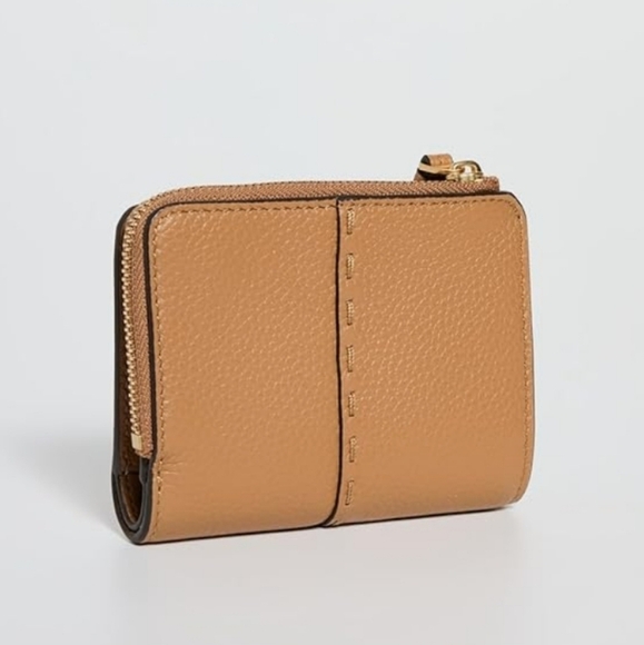 Tory Burch McGraw Bi-Fold Wallet Womens  Leather Camel Brown - Picture 3 of 16